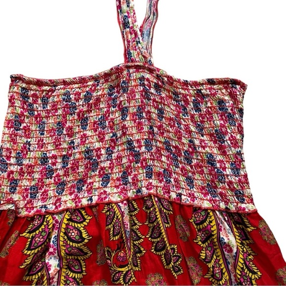 Ellison Halter Smock Maxi Dress I Size: L - Picture 3 of 10